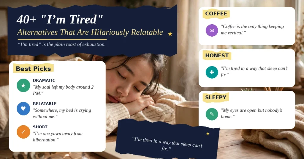40+ “I’m Tired” Alternatives That Are Hilariously Relatable