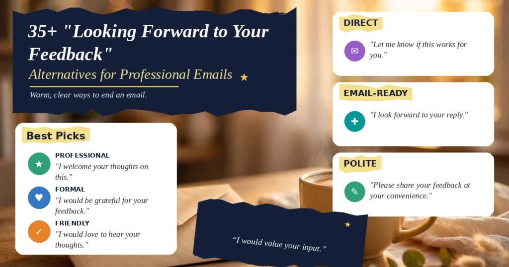 35+ "Looking Forward to Your Feedback" Alternatives