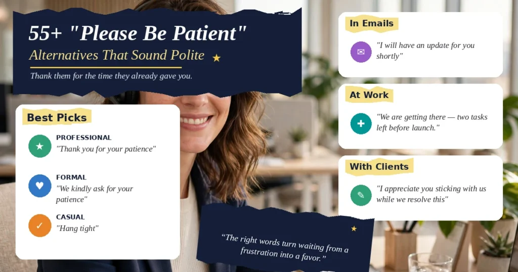 55+ “Please Be Patient” Alternatives That Sound Polite