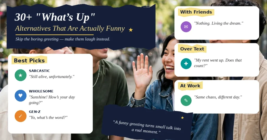 30+ “What’s Up” Alternatives That Are Actually Funny