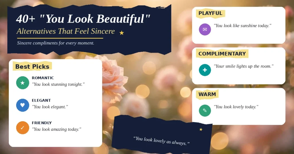 40+ "You Look Beautiful" Alternatives That Feel Sincere