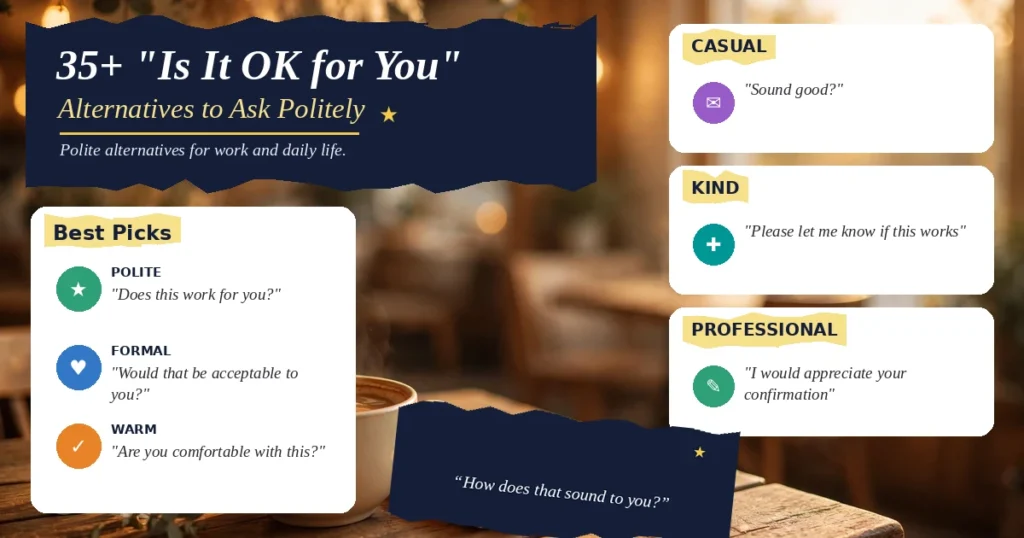 35+ "Is It OK for You" Alternatives to Ask Politely