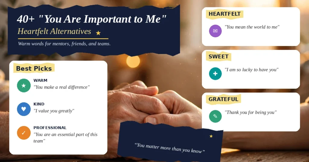 40+ "You Are Important to Me" Heartfelt Alternatives